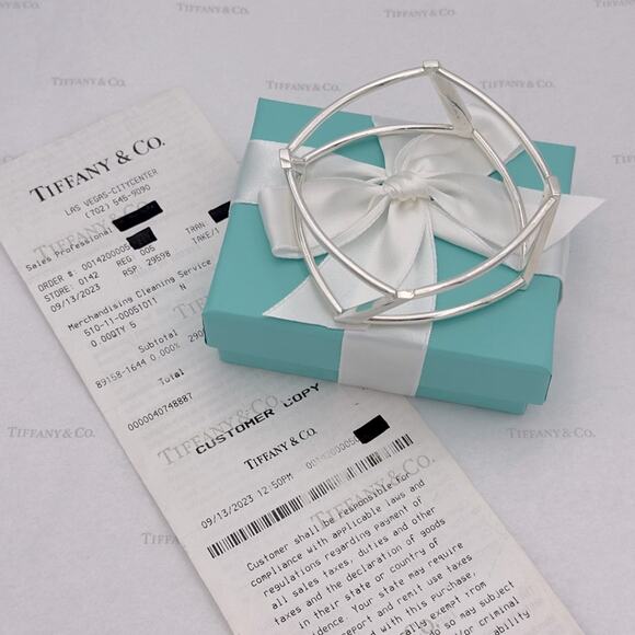 Tiffany & Co. Frank Gehry Torque Open Bangle Bracelet Sterling Silver Vintage - Picture 3 of 13